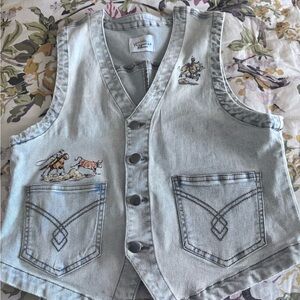 Denim Vest with western Details